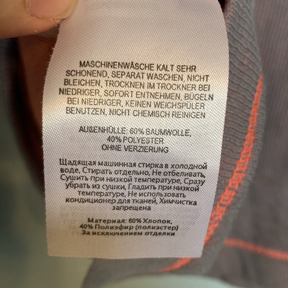 Columbia Womens Size L Grey Orange Contrast Cowl Hoodie Drawstrings Lightweight - Picture 8 of 13